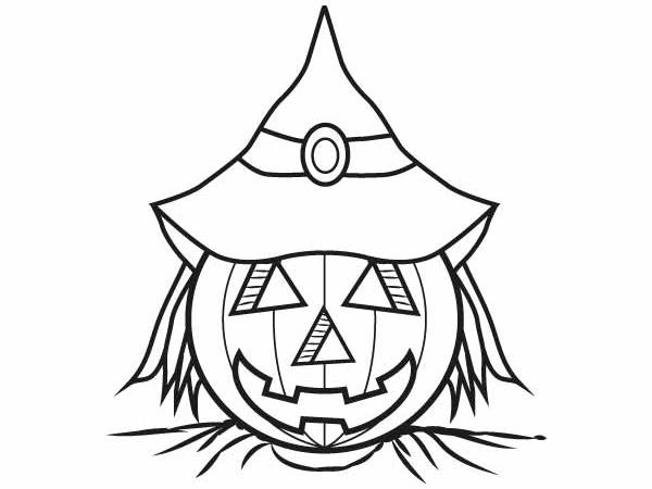 Coloring page autumn scarecrow Halloween Coloring page autumn scarecrow Halloween
